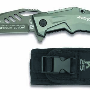 k25  coltello  android-1 cm 8.7 chiusura assistita con custodia  silver