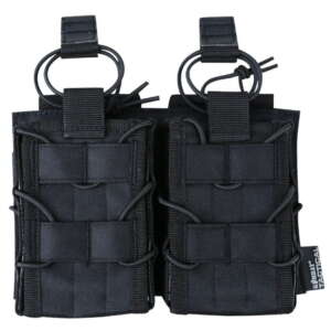 kombat uk - tasca porta caricatori doppia affiancata m4 rigido black