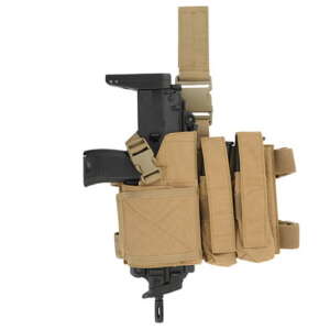 8 fields - fondina cosciale per smg con porta caricatori tan