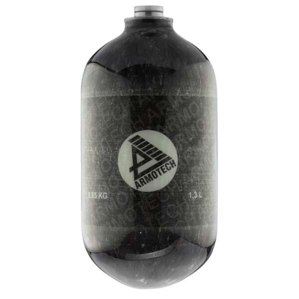 armotech - bombola per hpa 1,3l kevlar core 4500psi senza preset  black