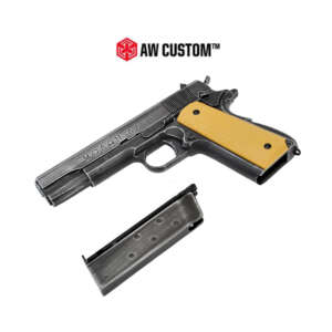 aw custom colt 1911 molon labe old grey